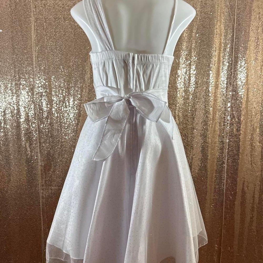 White Sparkly One Shoulder Party Dress NWT/Sizes M-XL-2XL-3XL - Picture 4 of 8